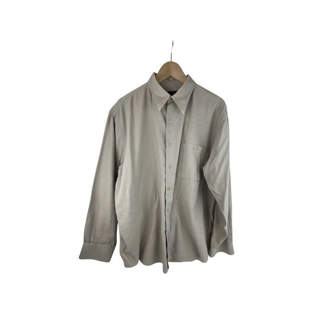 J. Ferrar 90s vintage soft cotton blend button down mens sz Large casual shirt